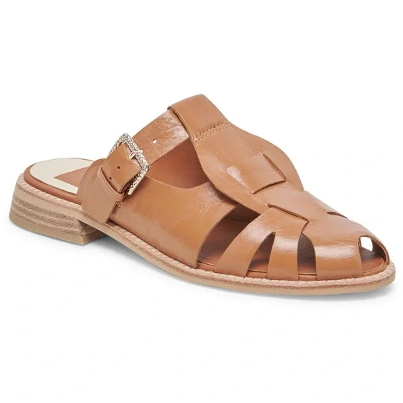 HIPPIE WOMENS WOVEN CRINKLED MULES - Picture 1 of 6